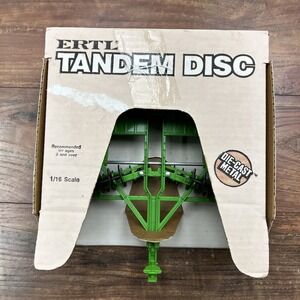 Ertl Tandem‎ Disc 1:16 Die Cast Metal Toy In Box Farm Toy Green Oliver Vintage